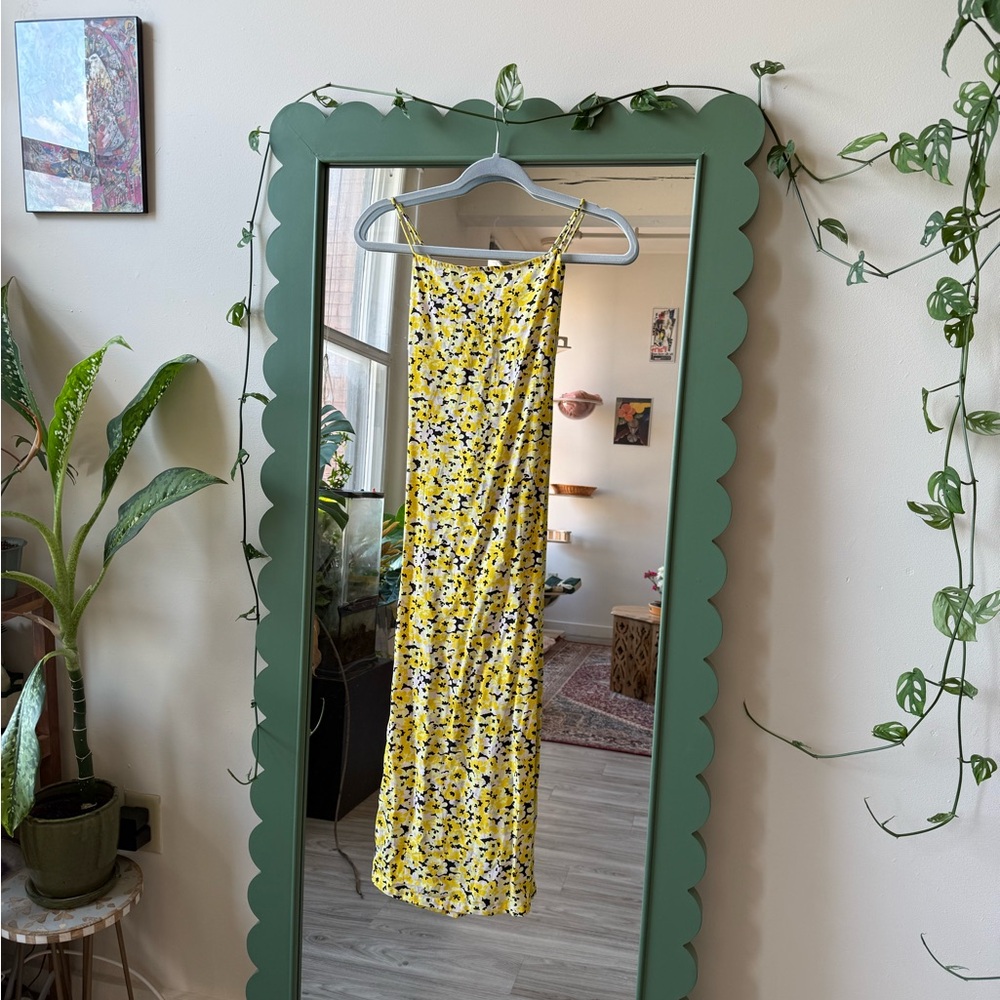 Motel Rocks Yellow Floral Midi Dress